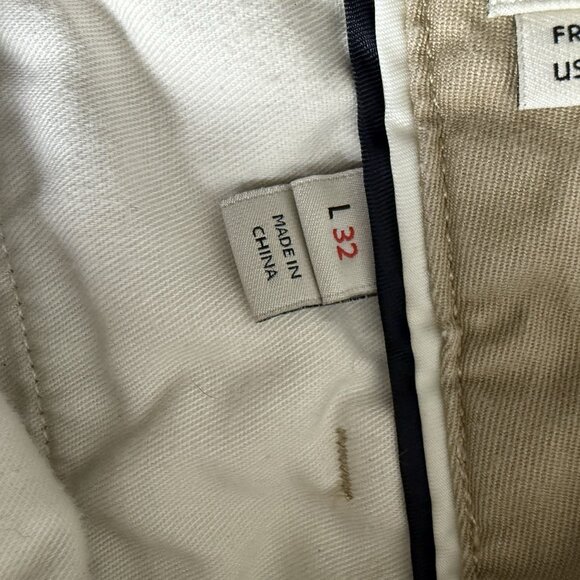 Lacoste Pants Mens 30X32 Khaki Chino Flat Front Slim Fit Trousers Stretch - Picture 9 of 12